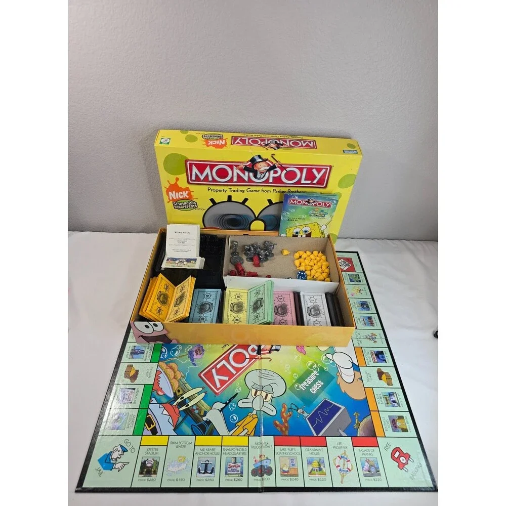 Hasbro Nickelodeon Spongebob Squarepants Monopoly Collectors Edition Complete